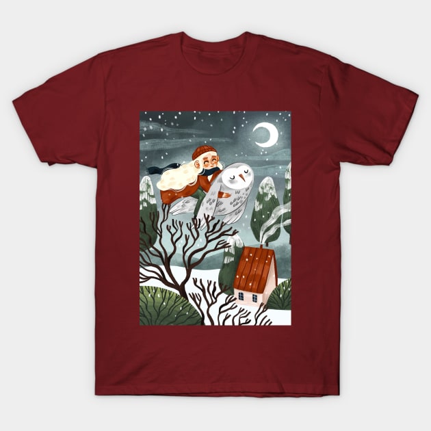 A Wondrous Winter T-Shirt by Iz Ptica